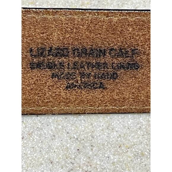 Martin Dingman Imported Lizard Grain Calf Leather Handmade In USA 34” Black Belt - Picture 5 of 12